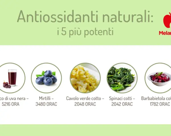 Succo d'uva nera, mirtilli, cavolo, spinaci e barbabietola: scopri quali sono gli antiossidanti naturali più potenti per la tua salute.