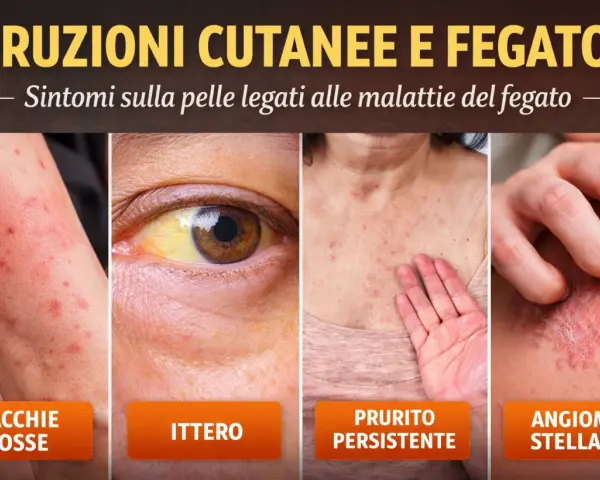 Eruzioni cutanee, ittero e angiomi stellati: sintomi del fegato. Per il prurito insopportabile rimedi sono necessari.