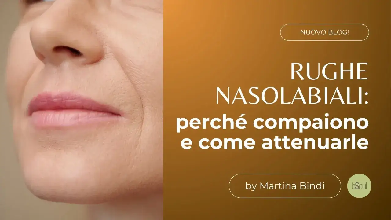 Primo piano del viso con rughe naso labiali. Scopri i rimedi della nonna per attenuarle.