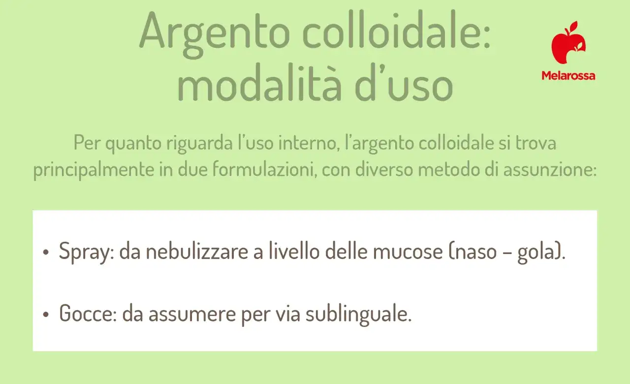 Argento colloidale: spray per mucose (naso-gola) o gocce sublinguali. Scopri a cosa serve e come usarlo.